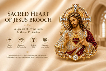 ❤️Last Day 49% OFF🙏 Sacred Heart of Jesus Brooch