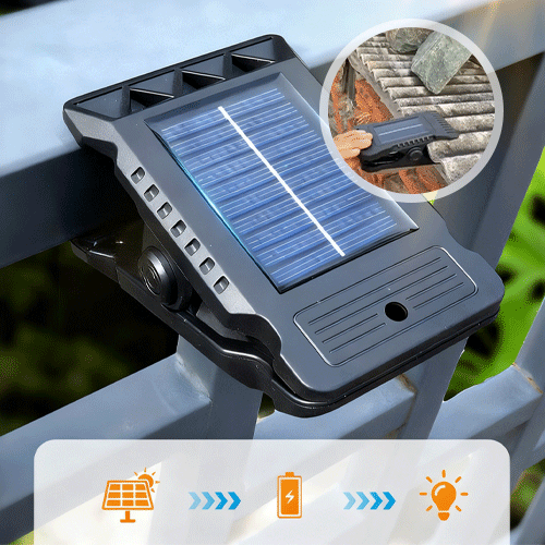 💡 Solar Motion Sensor Wall Light – Outdoor Waterproof Clip Lamp for Garden, Yard, Camping & Pathway 🏡✨