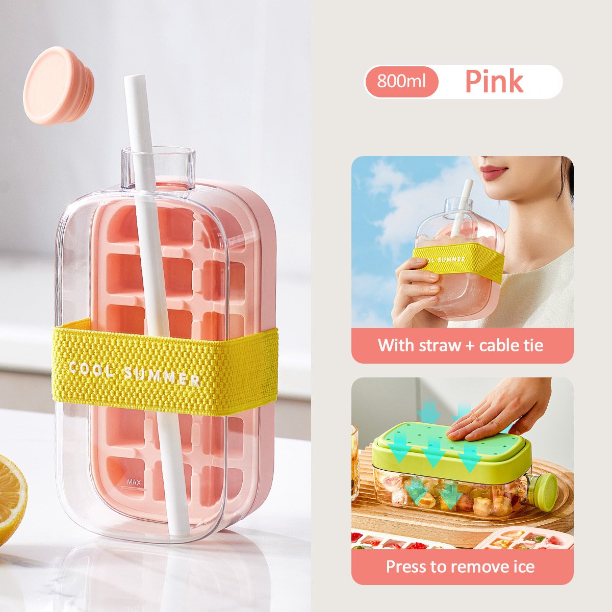 🧊Press-to-cold ice cube mold & kettle