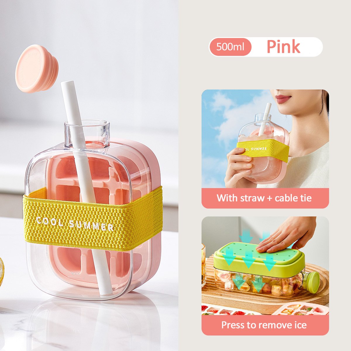 🧊Press-to-cold ice cube mold & kettle