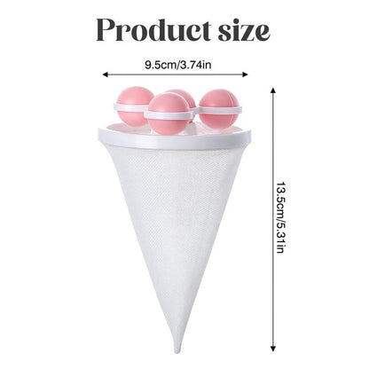 3 Pack Reusable Floating Washing Machine Hair Filter Bags - Pet Hair Lint Catcher