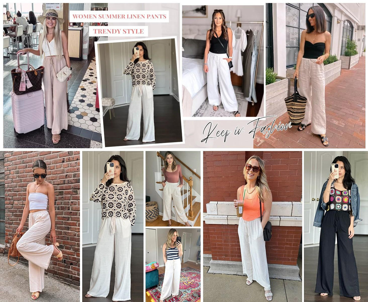 Tanming Viral 2026 Palazzo Pants for Women - Beach to Street Wide Leg + Pockets | Lightweight Summer Trousers Maxi Style Womenswear Chic Comfy Basic Minimalist Bottom