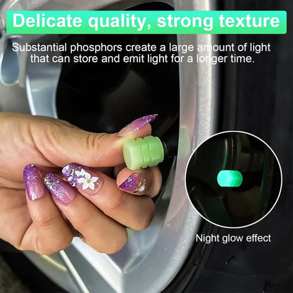 💥💥Fluorescent Tire Valve Caps - Make Night Cycling More Cool😎