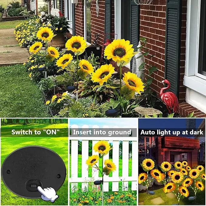 (🔥Hot Sale NOW) 🔥Solar Sunflower Garden Lights