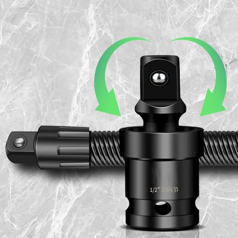 🛠️ 2026 1/2 Flexible Shaft Extension Extender Torque Socket - 🔧Bend, Twist, Conquer Tight Spaces