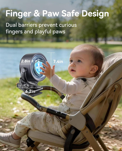 Rechargeable Portable Clip on Fan-100-Speed Touch Control