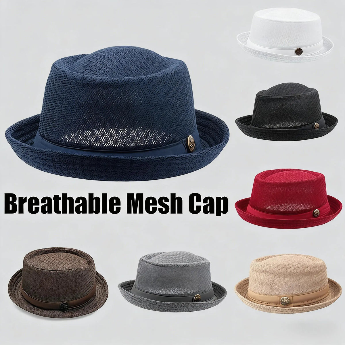 HOT SALE 🎩 Summer Breathable Mesh Pork Pie Hat