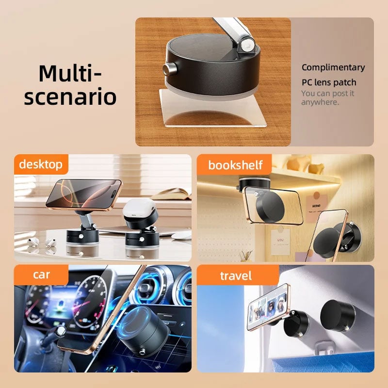 Stick & Go Anywhere! 🎡 | 360° Magnetic Phone Mount for Car, Desk & More
