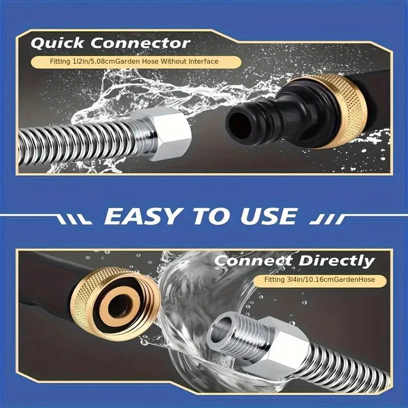 🔫 40% OFF! 💦 High-pressure water gun – Includes 2 High-Pressure Nozzles and Quick Connectors ✨ 🚗