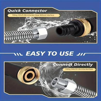 🔫 40% OFF! 💦 High-pressure water gun – Includes 2 High-Pressure Nozzles and Quick Connectors ✨ 🚗