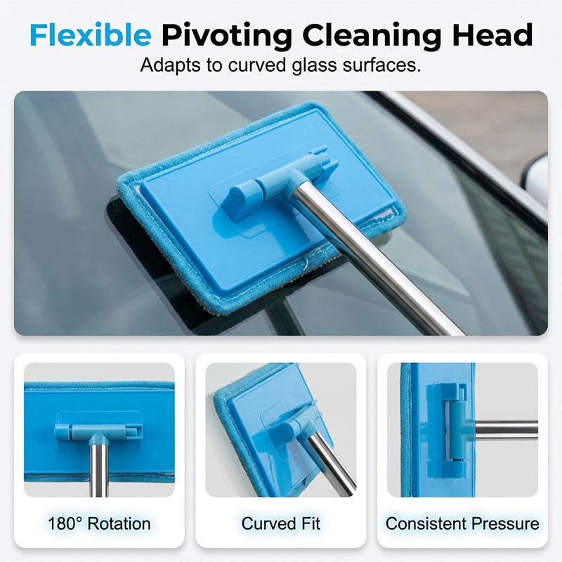 Retractable Microfiber Car Windshield Cleaner Tool